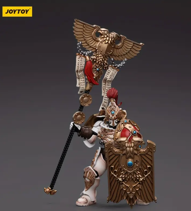 JOYTOY JT9350 Collection toy figures, Imperial Fist Sun Auxiliary Force flag bearer, mixed colors, ABS resin, role-playing toy set