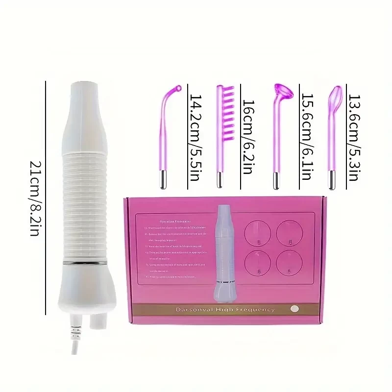 High Frequency Facial Machine Facial Wand Portable High Frequency Facial Skin Wand Machine With 4 Different Tubes