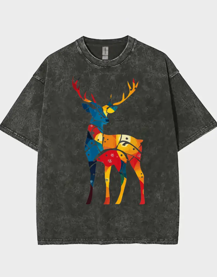 Men's casual and comfortable T-shirt, high-tech display, Fashion equipment focus, 180G cotton printed T-shirt