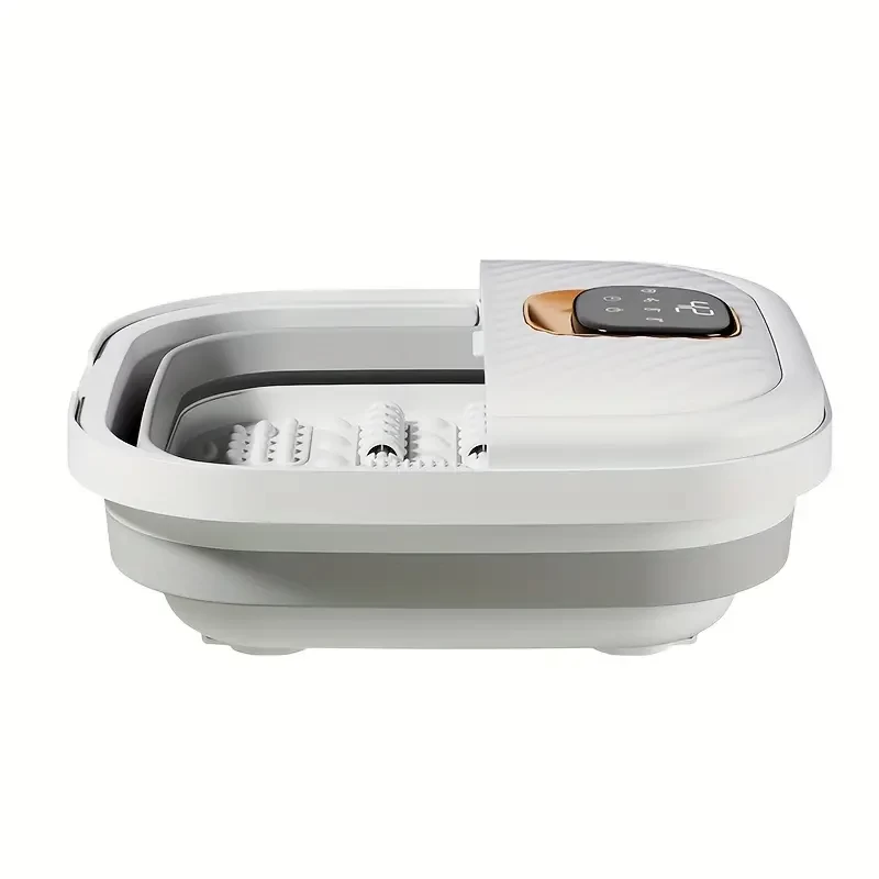 Foldable Portable Pedicure Foot Spa Bath Massager With Heat, Bubbles, Vibration And Red Light, Foot Spa Tub For Feet Stress Relief With Mini Acupressure Massage Points Temperature Control
