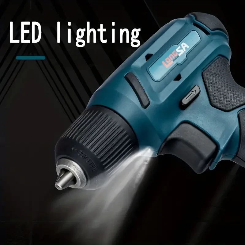 1 Set 8V Cordless Electrical Drill, Rechargeable Power Drill / Driver, Li-Ion Battery, LED Working Light Function, Drill Bits Accessories, Electrical Drill Kit, Power Tools