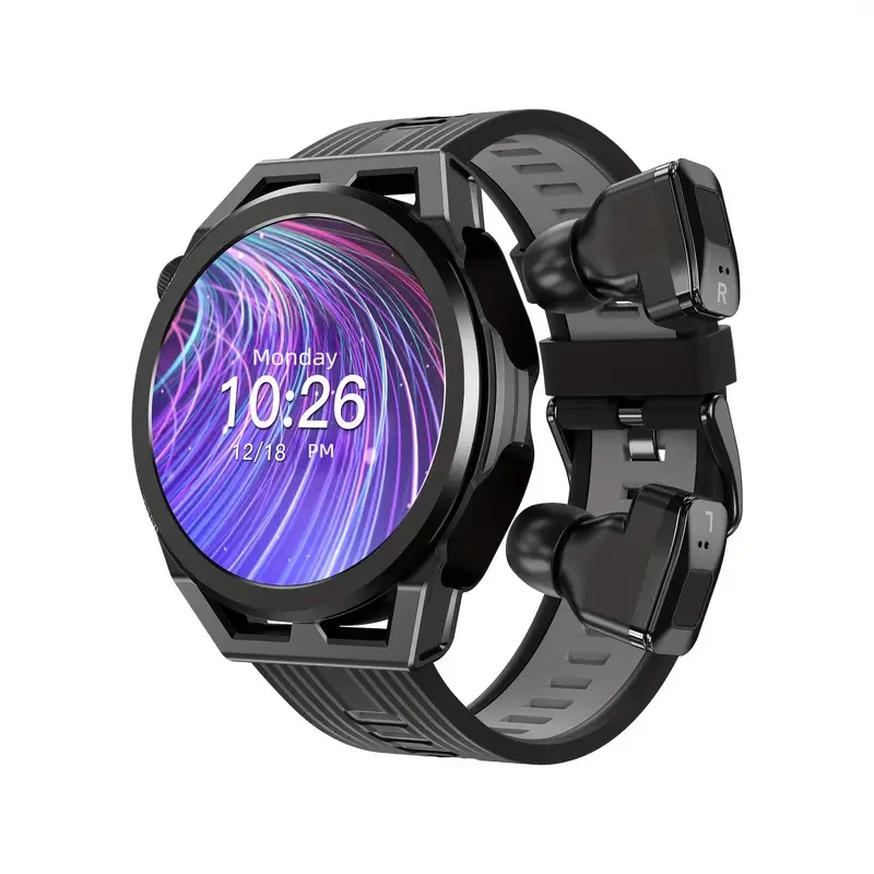 2023 New TWS Sports Earphones Embedded Design Smart Watch 2-in-1,