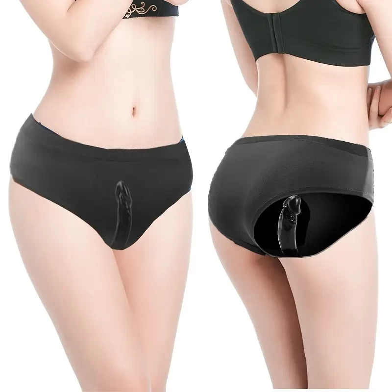 1 wearable toy dildo pants, female chastity belt with dildo plug, anal stuffed underwear, dildo Pants underwear Sexy men's underwear Porn belt device Pants stuffed set sex toy, chastity underwear anal