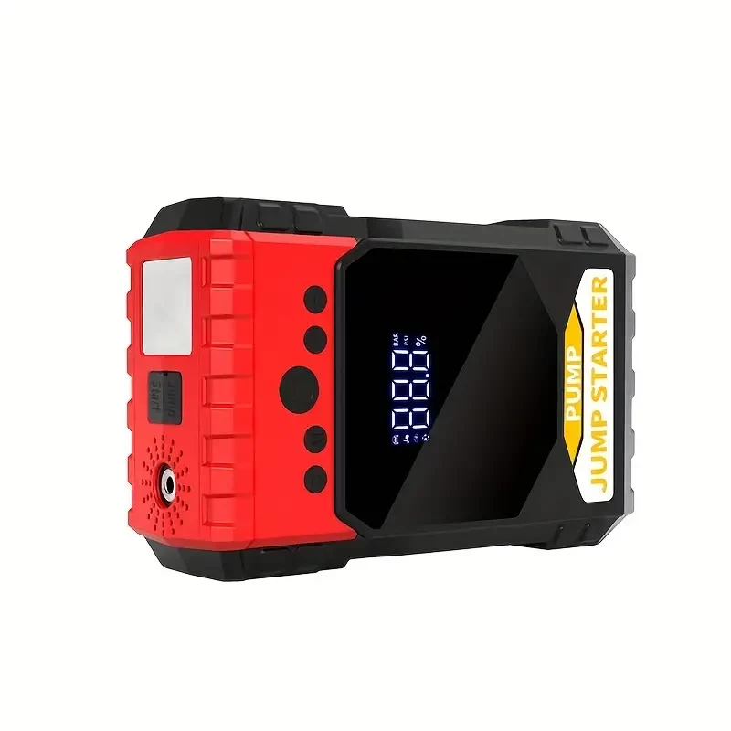 Car Jump Starter Emergency Air Pump Portable Air Compressor Multi-function Tire Inflator Auto Portable Battery Starter