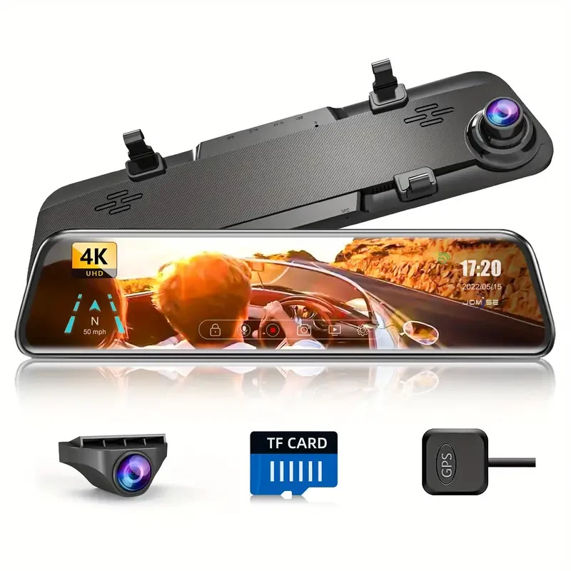 Upgrade Your Driving Experience With A 4K Mirror Dash Cam - 12 Rearview Mirror Camera For Car & Trucks!